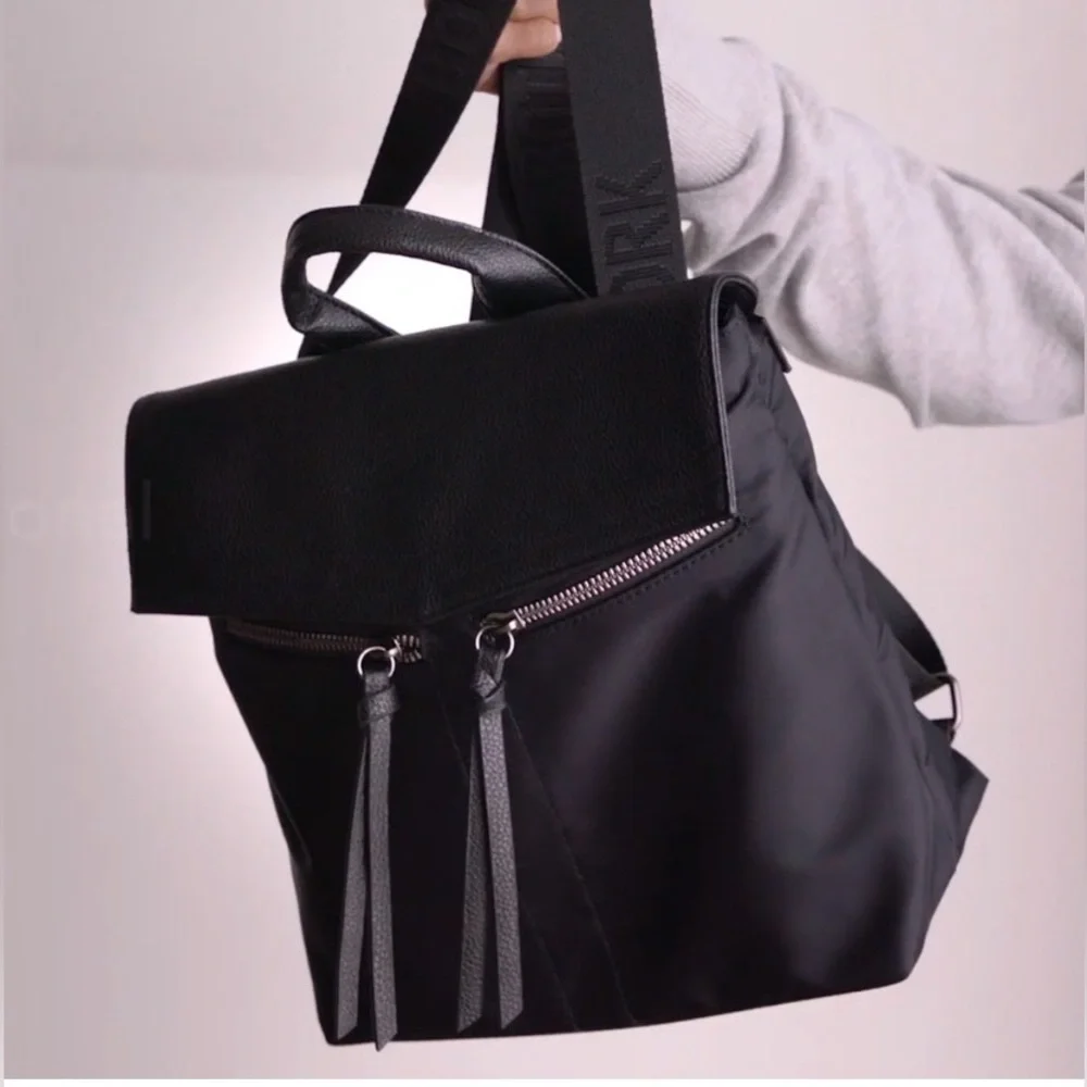 Botkier New York Trigger Nylon & Pebbled Logo Strap Multi-Function Backpack
